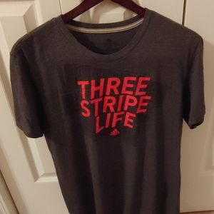 Adidas Three Stripe Life Mens T Shirt. Size L.